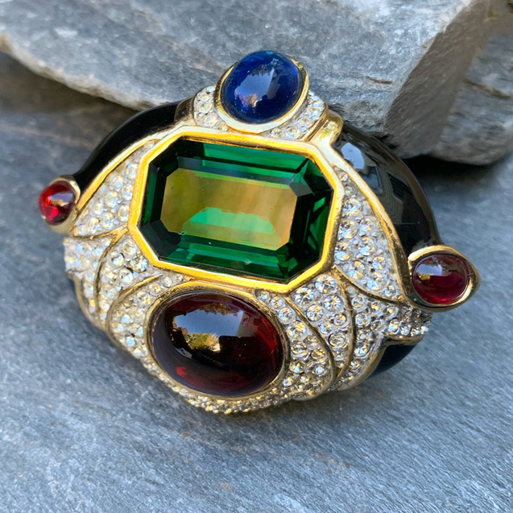 Rare Vintage Signed Ciner Jewels Of India Pin Brooch 225$